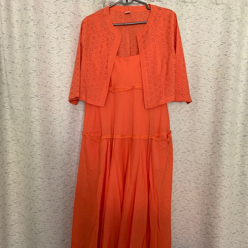 Long dress with jacket Cotton